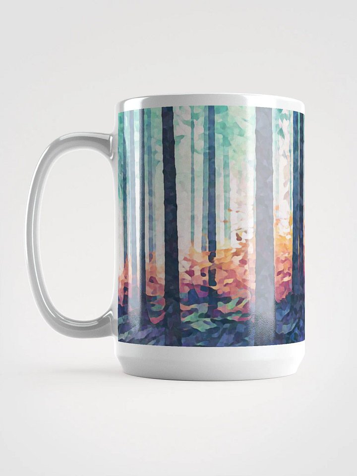 Abstract Graphic | White Coffee Mug | Solitude Treescape product image (1)