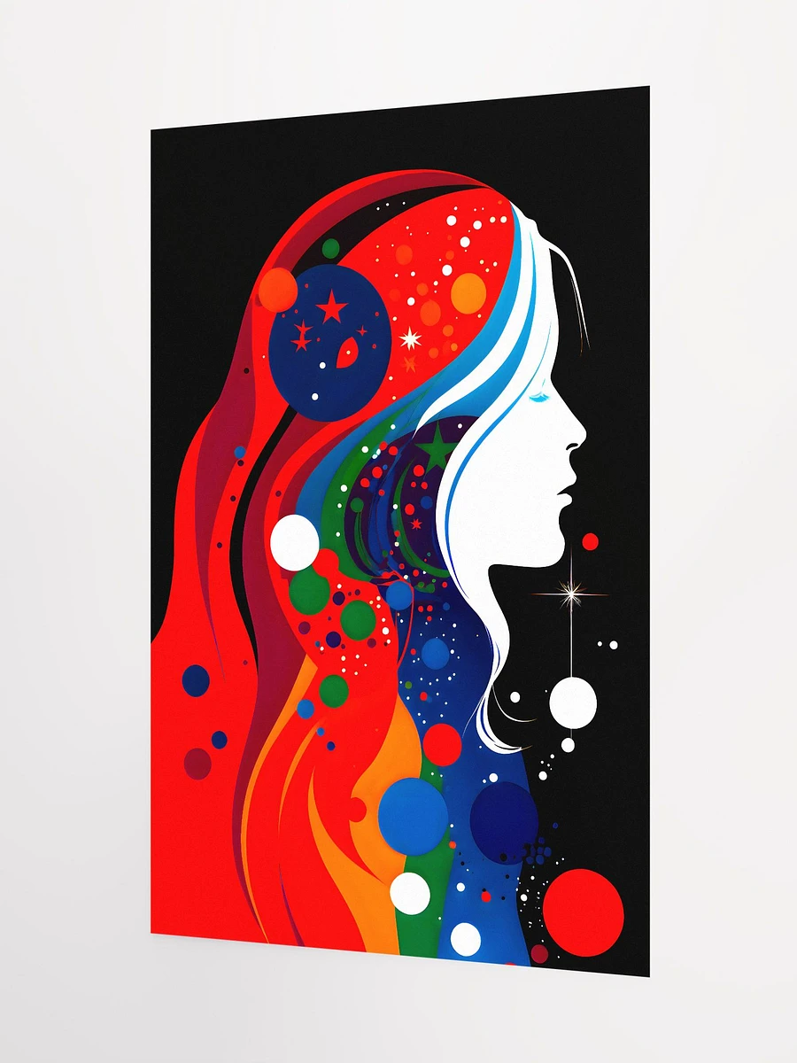 Woman Portrait Psychedelic Abstract Art Cosmic Matte Poster product image (5)
