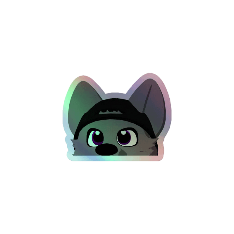 Peaking Woofles Sticker
