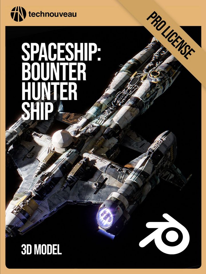 3D Model - Spaceship - Bounty Hunter Ship (Freelance License) product image (1)