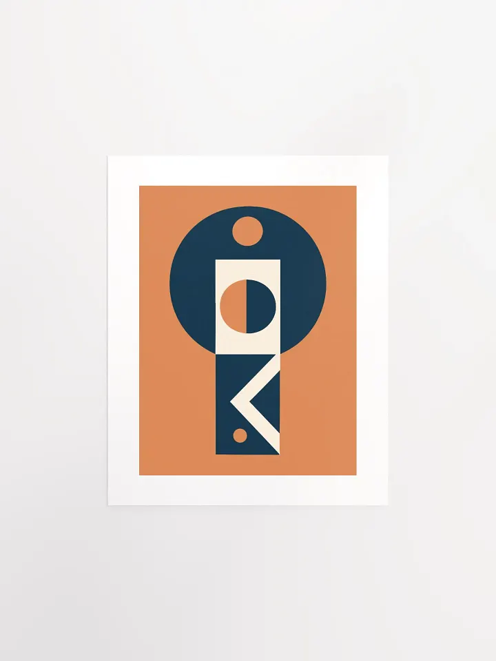 Geometric Key To My Midcentury Heart - Print product image (1)