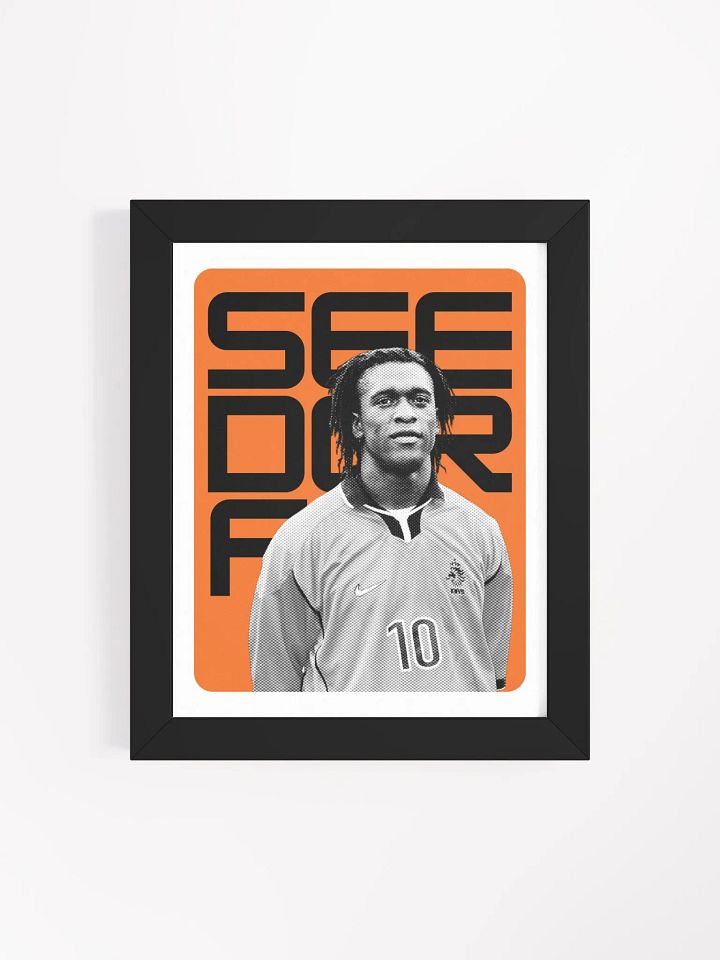 Clarence Seedorf BW Netherlands Name Art Framed Print product image (2)