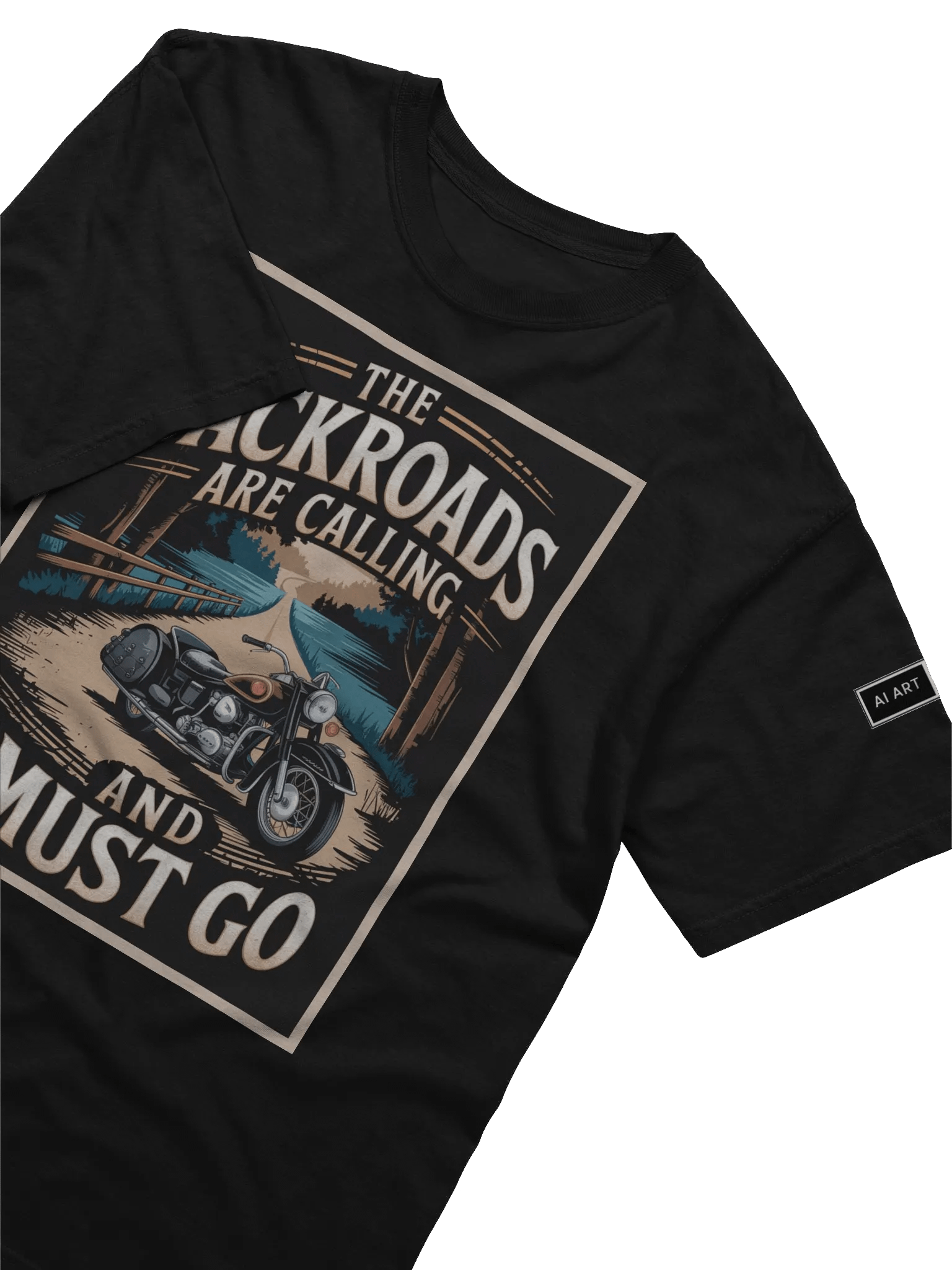 "THE BACKROADS ARE CALLING AND YOU MUST GO" 100% cotton T-shirt product image (3)