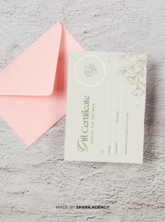 Green Floral Mother's Day Gift Certificate product image (2)