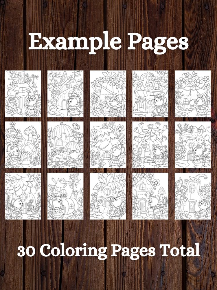A Mouse and a House Printable Coloring Pages for Kids product image (3)
