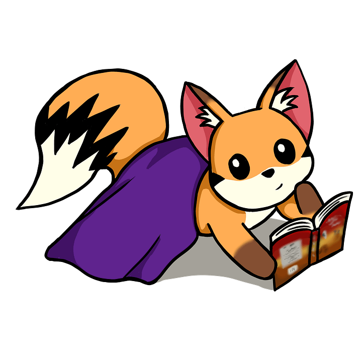Fox Reading Sticker product image (1)