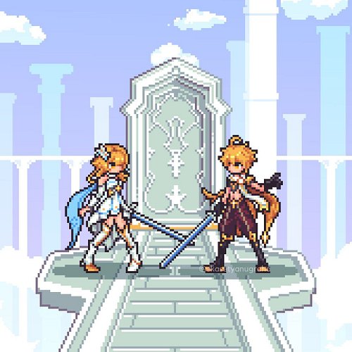 Genshin Impact Pixel Art - Lumine & Aether. Who did you pick when you started playing? 😊

🛍️ Check out my merch, link on my p...