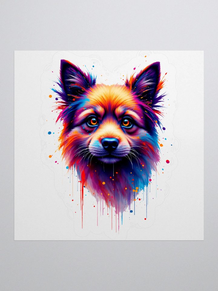 Vibrant Pup Portrait Stickers product image (1)