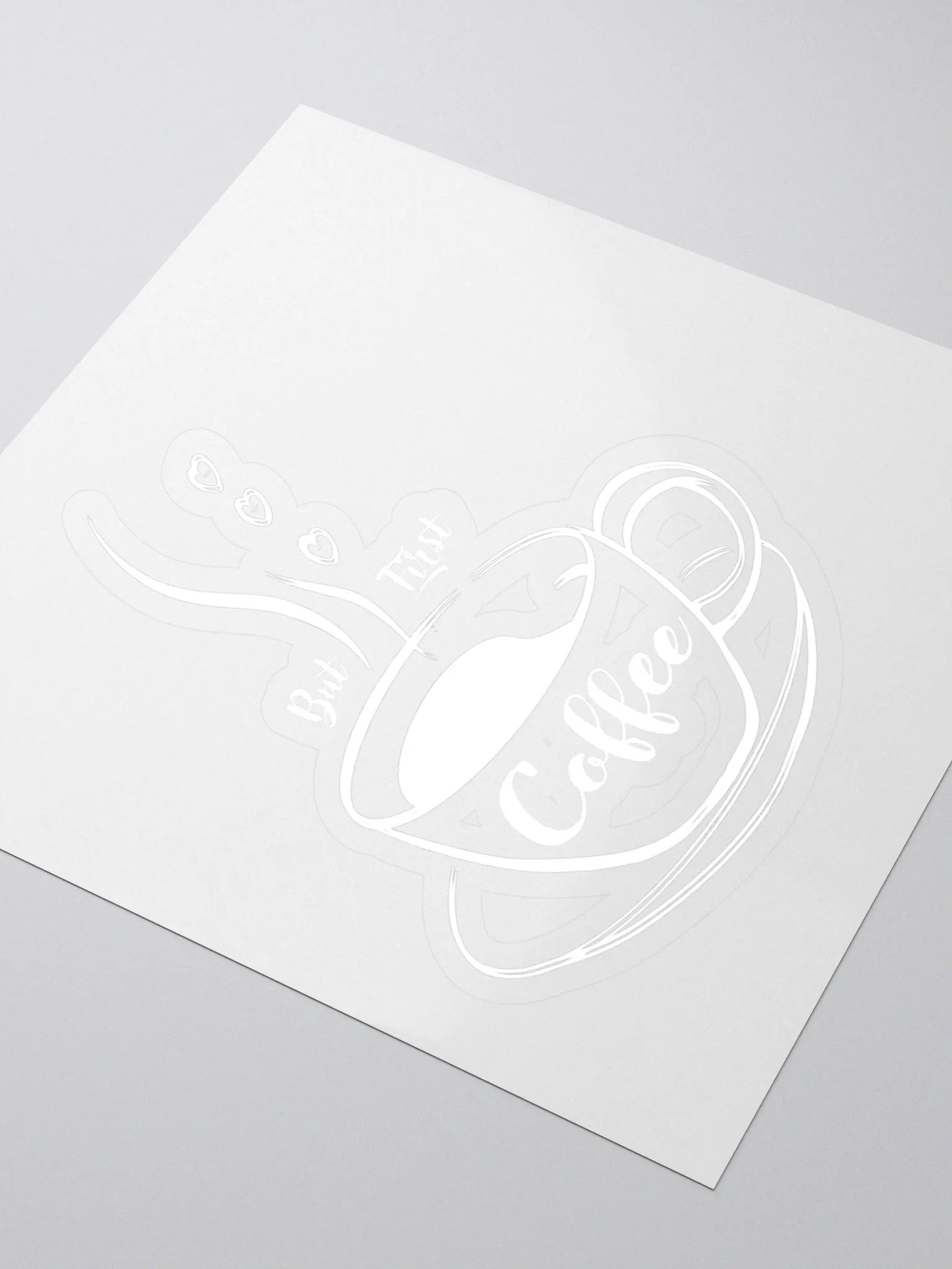 Steamy Coffee Kiss Cut Stickers product image (3)