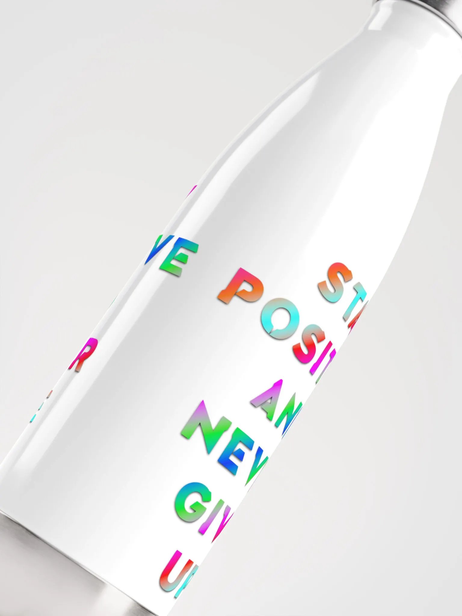 BLADE Army stay positive and never give up Color Stripes white Water bottle product image (5)