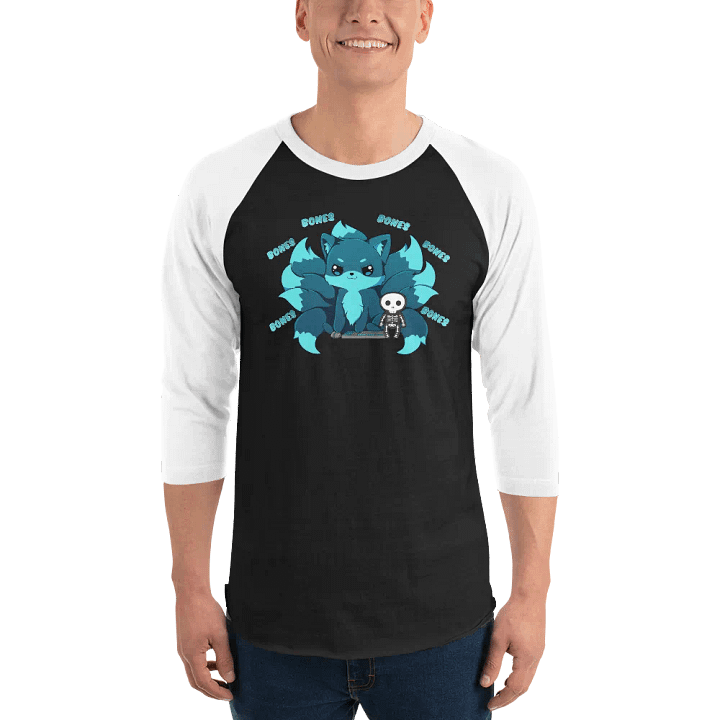 Necromancer Fox 3/4 Sleeve Raglan Shirt product image (1)