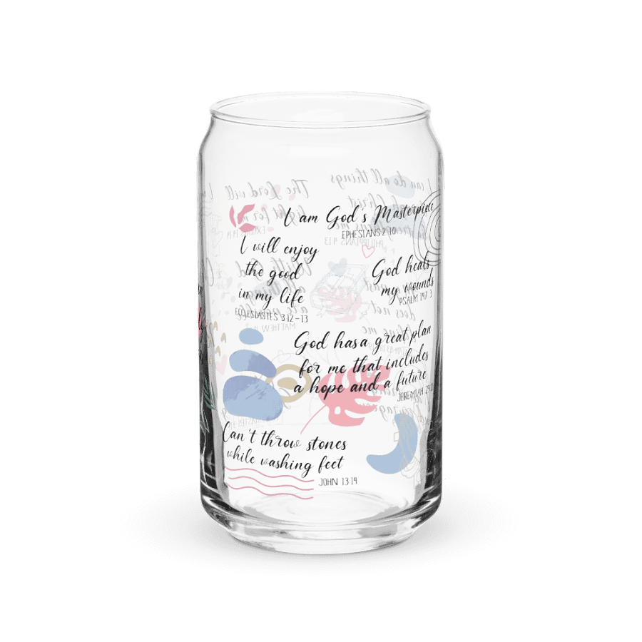 Motivational Quotes Collage 16 oz. Glass product image (5)