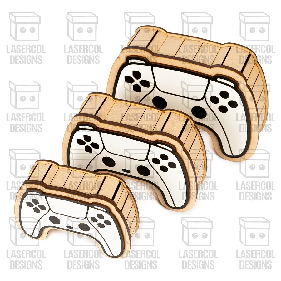 Controller Shaped Boxes Set 1 (3 Sizes) - Laser Cut Files product image (6)