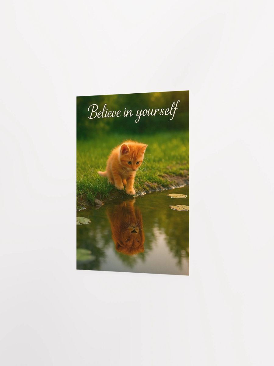 Reflect Believe in Yourself Cat Motivational Poster product image (2)