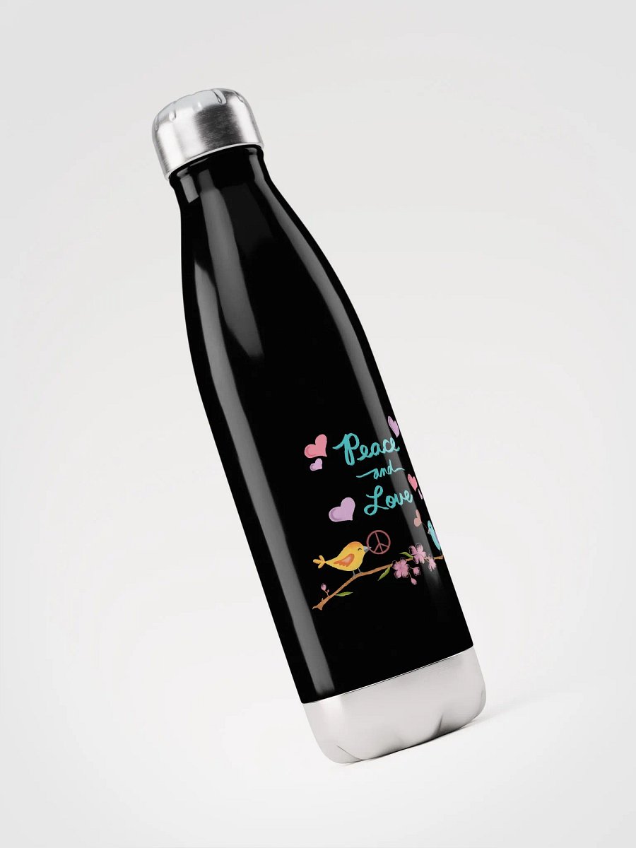 Peace and Love Stainless Steel Water Bottle product image (3)