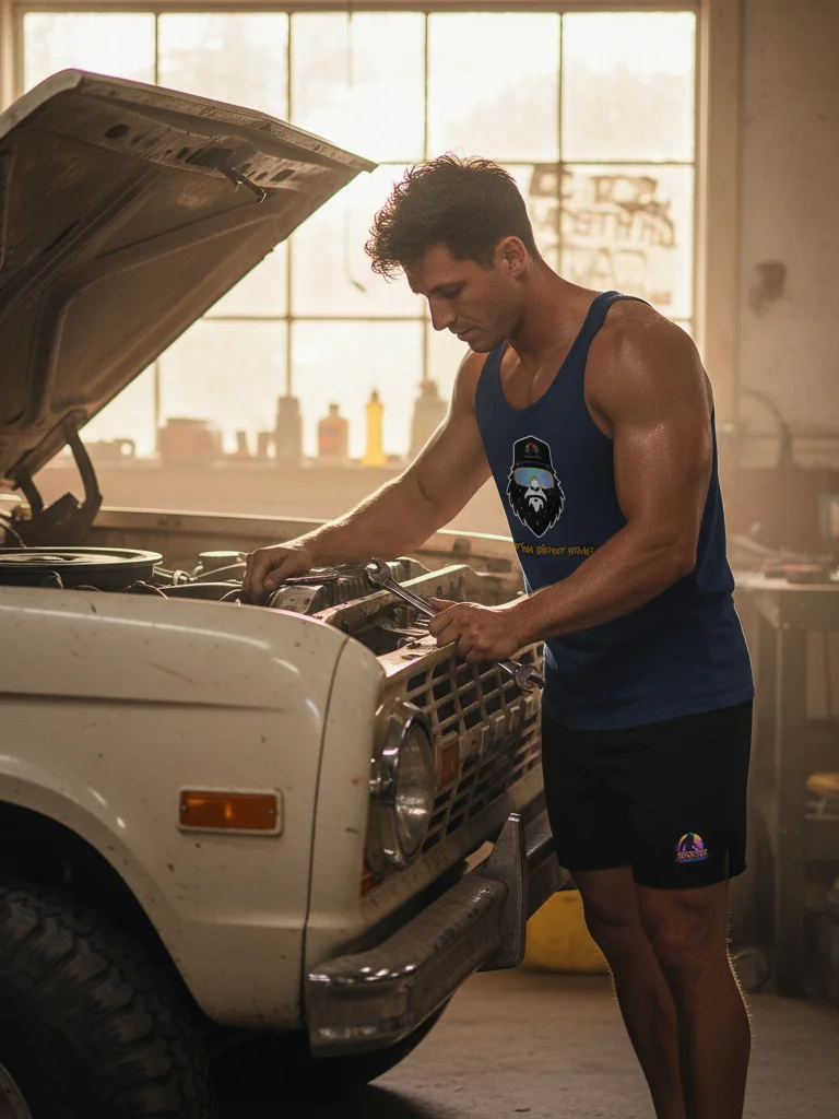 Synthsquatch Fitness All-Over Print Recycled Poly Gym Shorts (Black) product image (1)