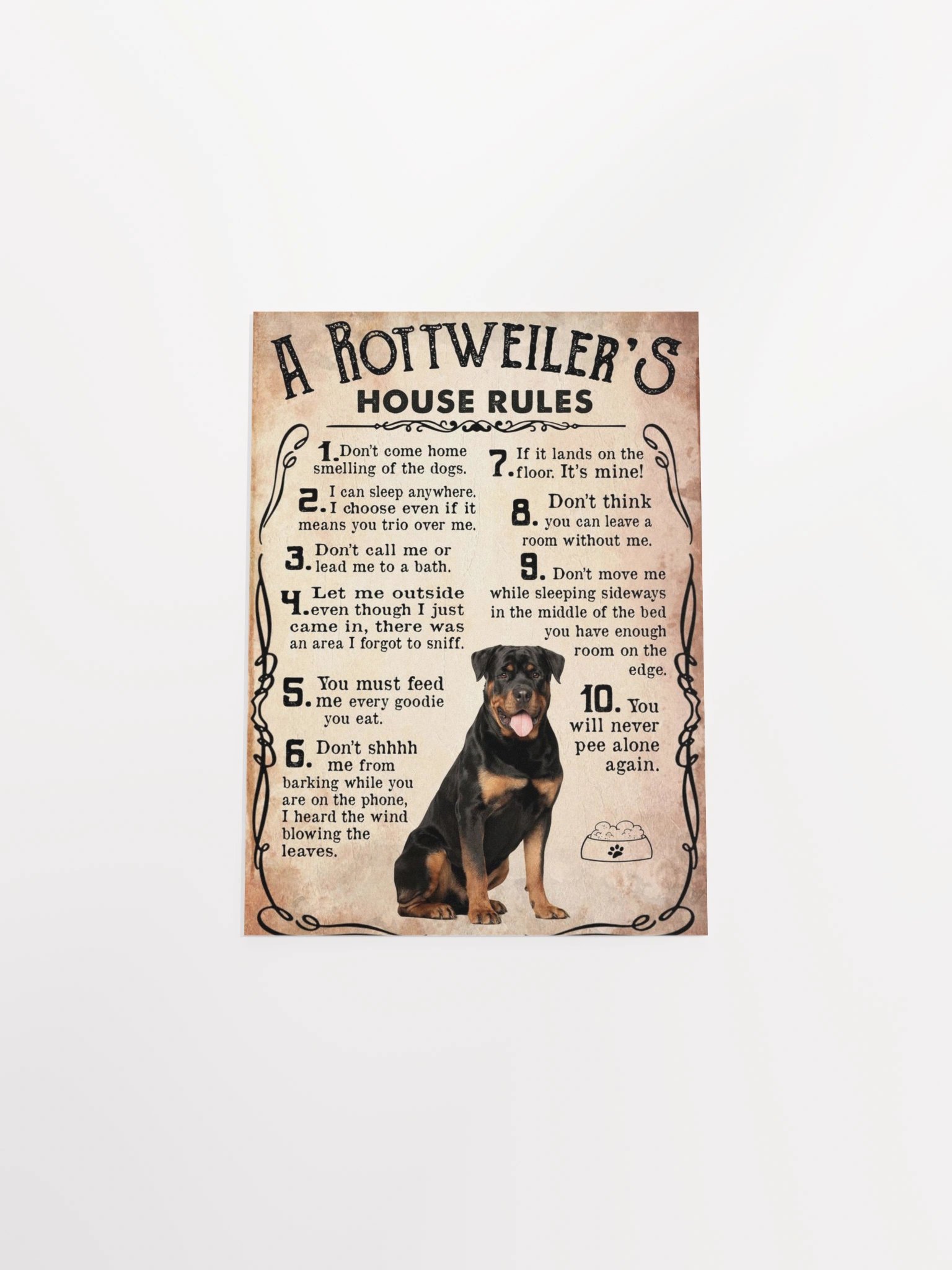 Rottweiler's House Rules Poster product image (15)