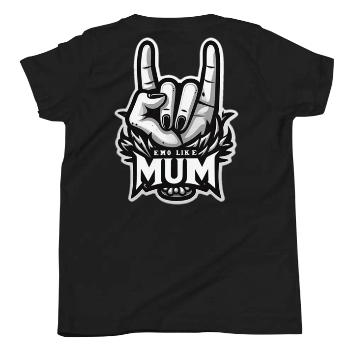 LITTLE EMO Bubble Text Youth, Emo Like Mum T-Shirt product image (2)