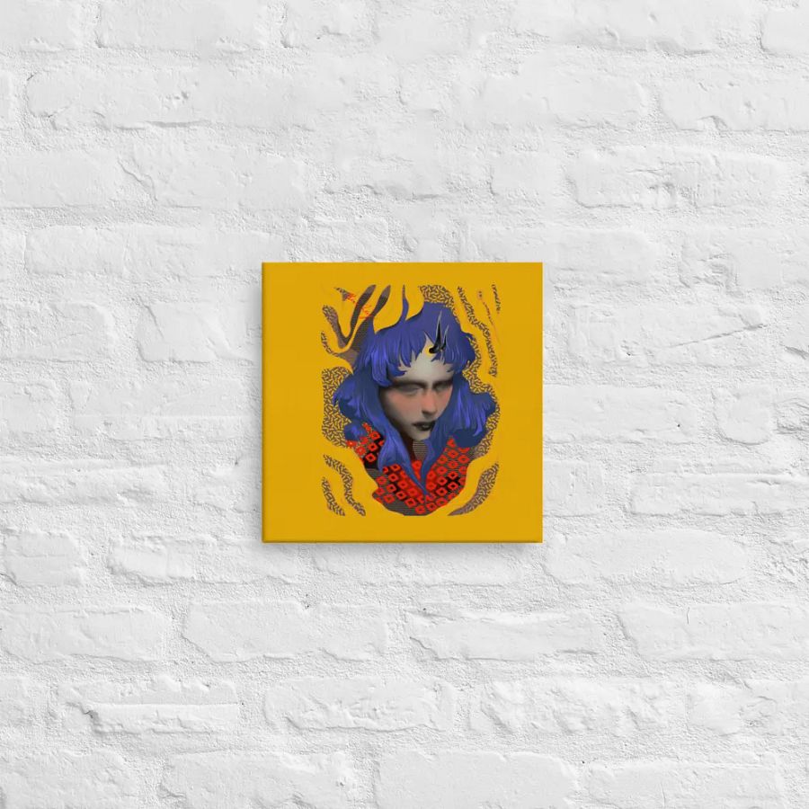 Something Strange, Charming and Blue Square Canvas Print product image (10)