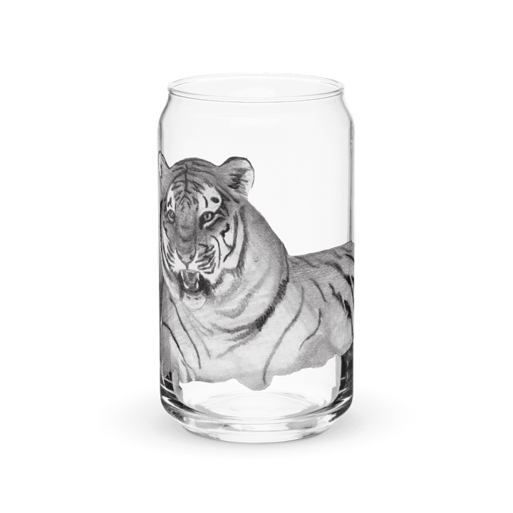Tiger Drawing Glass Can Cup product image (2)