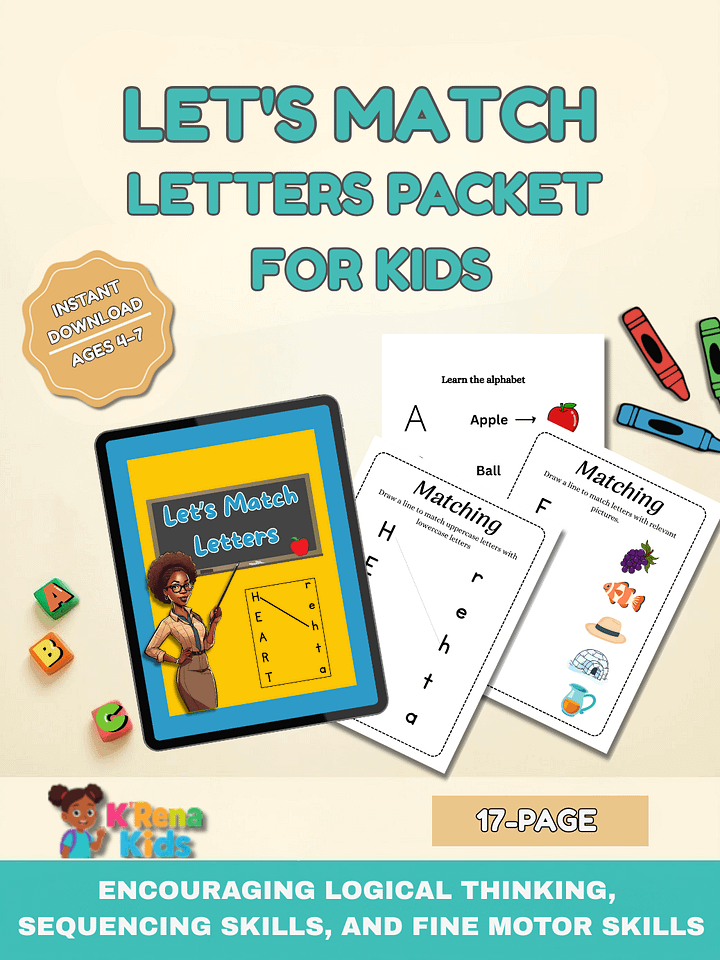 Let's Match Letters Packet product image (1)