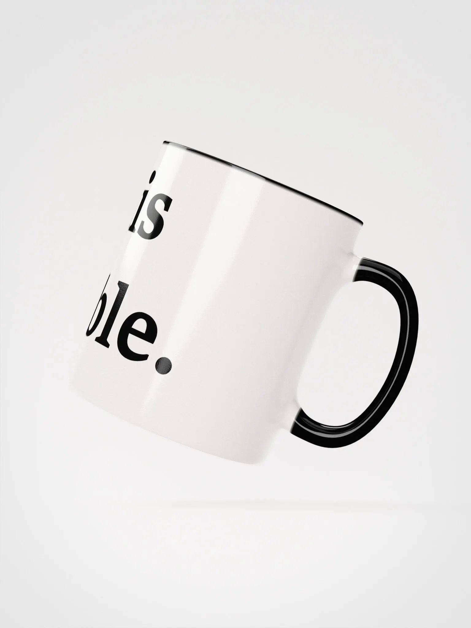 ''Tolérable'' Tasse en céramique avec couleur à l'intérieur product image (2)