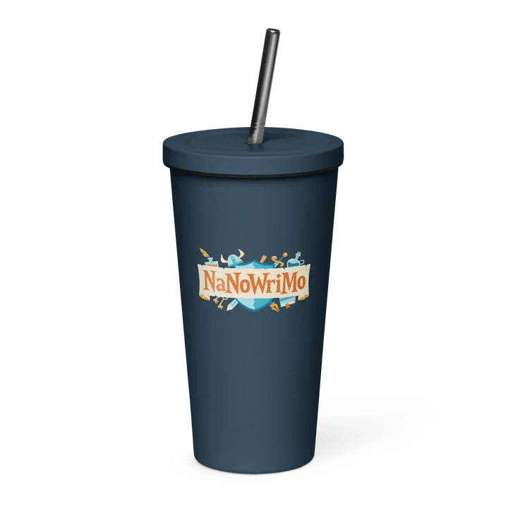 Insulated Tumbler with a Straw - NaNoWriMo Logo product image (1)