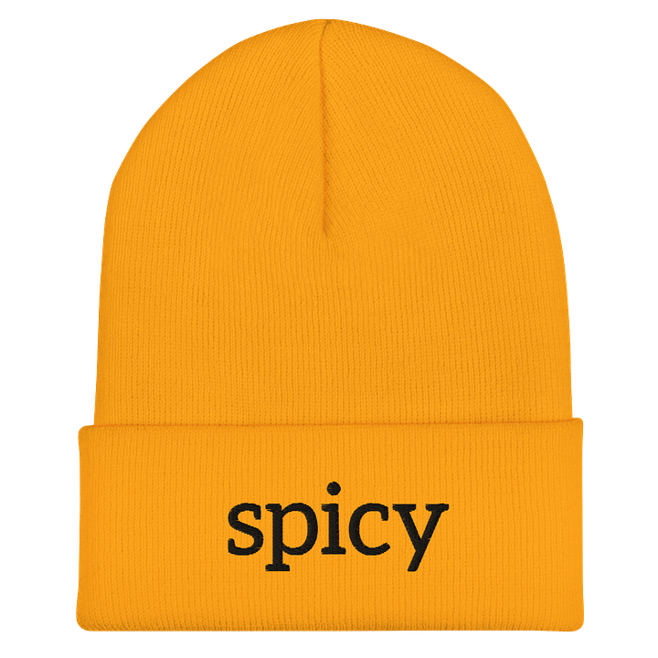 “Spicy” Cuffed Beanie (Black) product image (2)