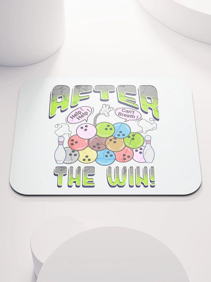 After The Win Bowling Ball Whimsical Mouse Pad product image (1)
