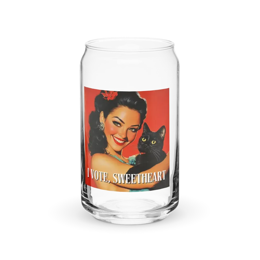 I Vote Sweetheart 4 Can-Shaped Glass product image (1)