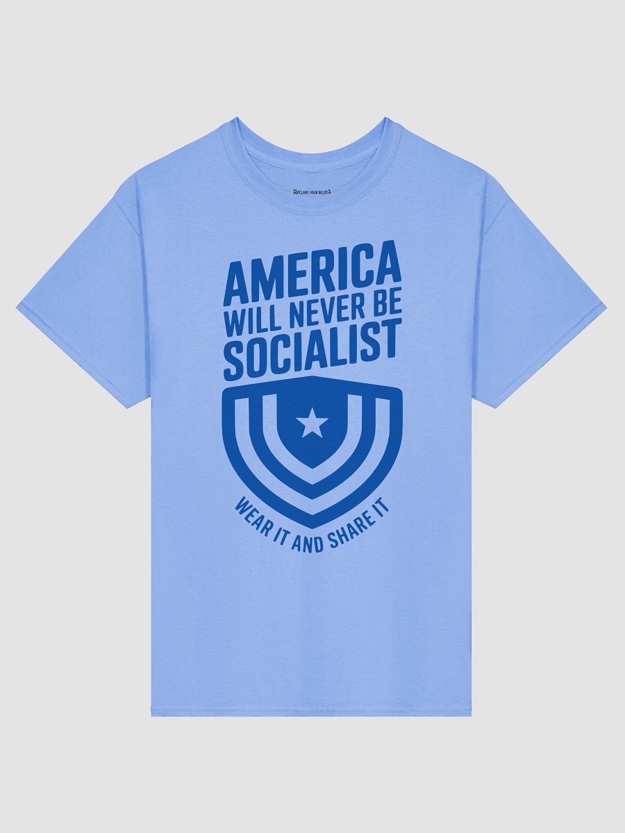 "America Will Never Be Socialist" Freedom First Tee - Blue Ink product image (1)