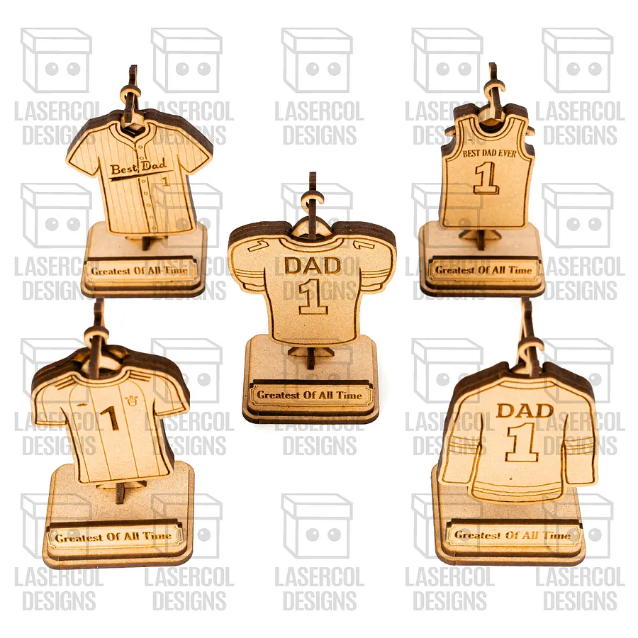 Father's Day Gift Sports Jersey Plaque Trophy For Dad - Laser Cut Files product image (8)