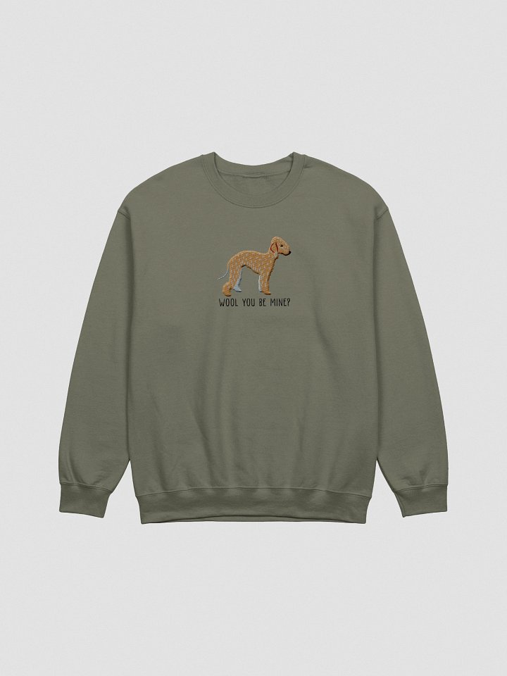 Wool You Be Mine? Sweatshirt (Embroidered) of a Bedlington Terrier(Tan) product image (5)
