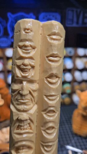 Another of my vintage woodcarving study sticks!  This one is Harlod Enlow's 