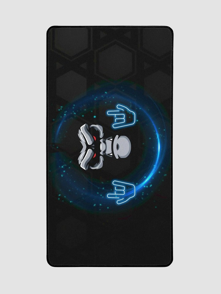 Blue & Black Simple Gorilla Face Mouse Pad product image (2)
