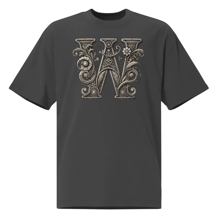 Vintage Floral Monogram Oversized Tee product image (1)