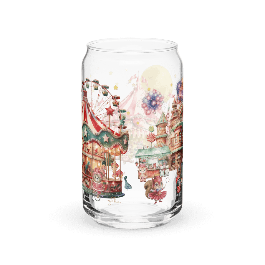 Midnight Circus Glass Can | 16oz – Whimsical & Elegant Drinkware product image (8)
