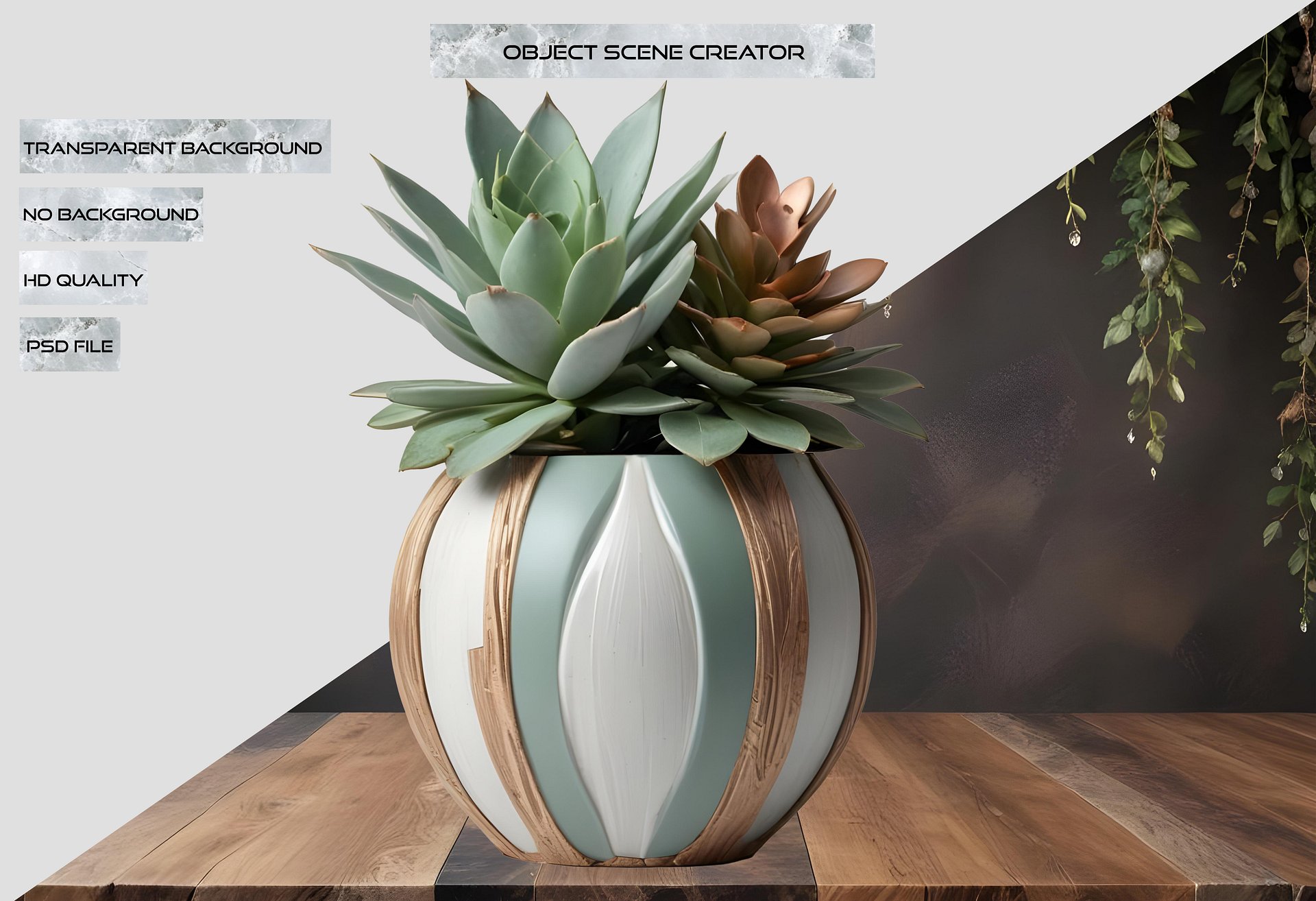 Gatsby Grace – Sculpted Art Deco Vase PNG product image (2)