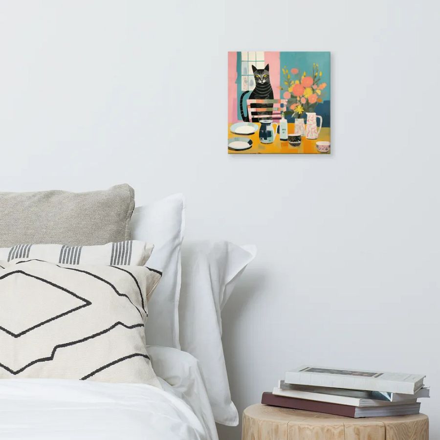 Art2401-18 Eclectic Cat Still Life - Canvas Print - sm product image (3)