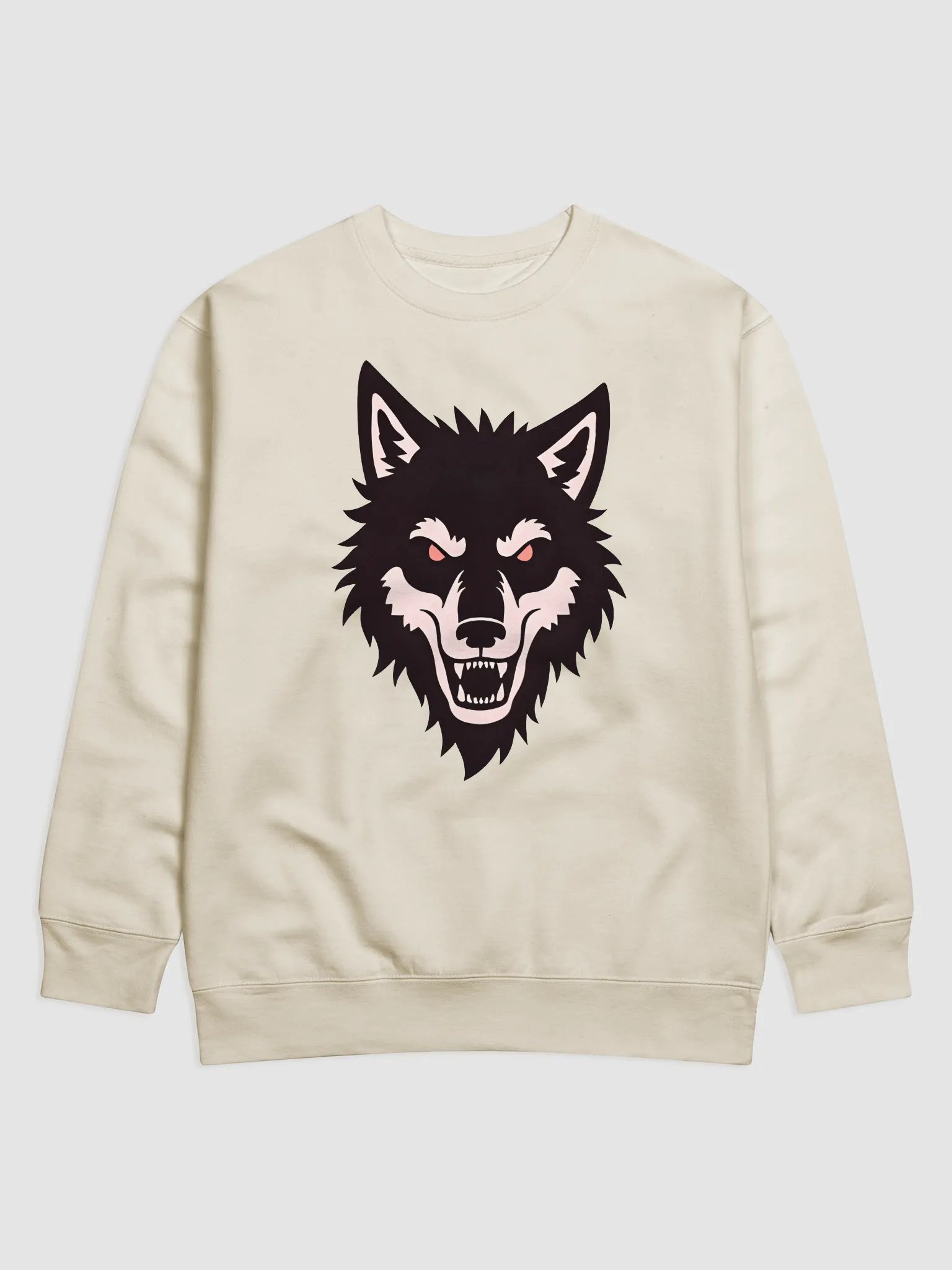 Scary Wolf Face Sweatshirt – Dark Feral Streetwear product image (4)