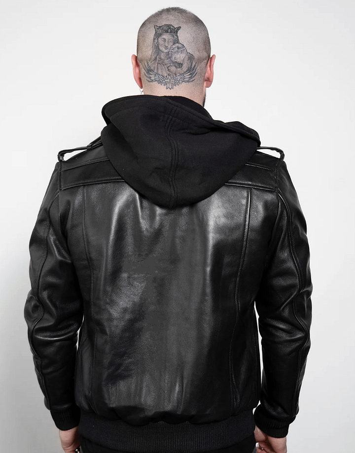 Onyx Hooded Leather Jacket [MENS] product image (2)