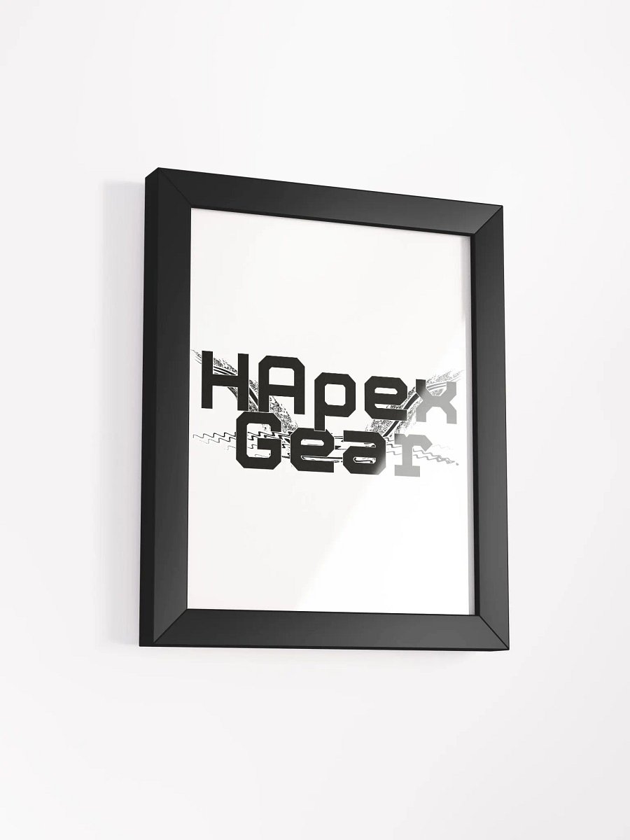 Framed - High-Quality Matte Poster - Black HApex Gear Black Logo product image (2)