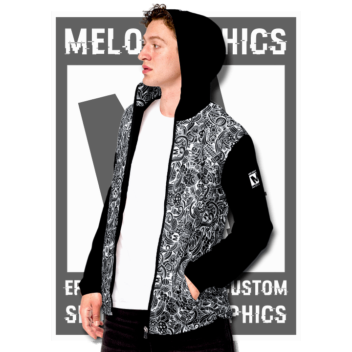Dark Space Scribble - Ultimate Windbreaker Jacket | #MadeByMELO product image (1)