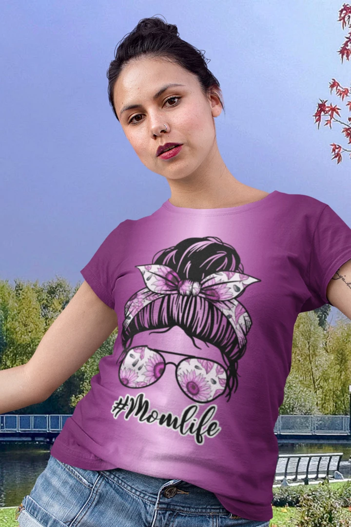 Messy Bun Mom Life All Over Print t-shirt product image (1)