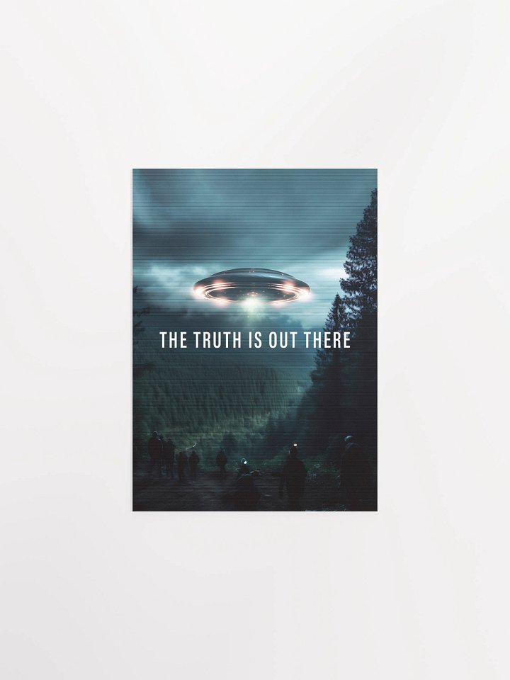 The Truth is Out There/The X-Files poster, S01E01 tagline, 1993 — sci-fi poster, movie art, I want to believe poster, space print, aliens wall decor product image (5)