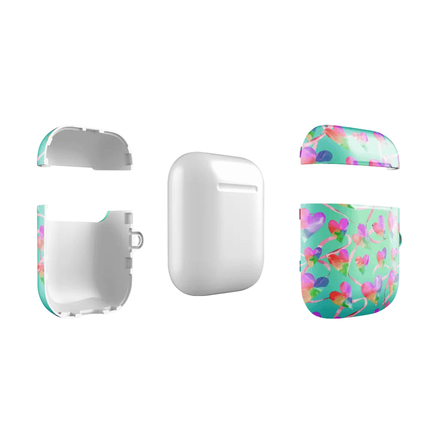 Whimsical Hearts All-Over Print AirPods® Case girls and arty ladies product image (11)