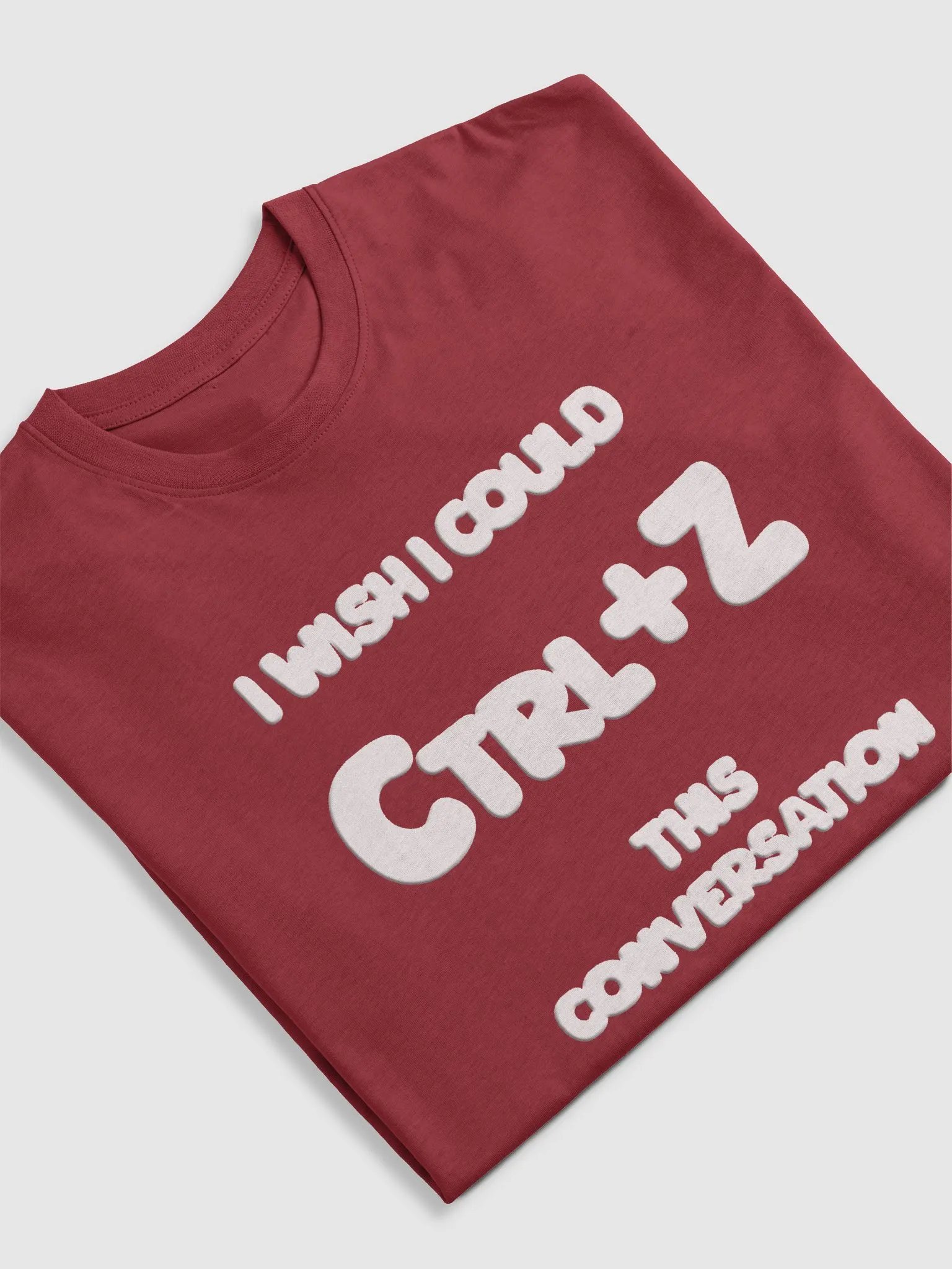 【Ctrl+Z】White Text Men's Premium Heavyweight Tee product image (3)