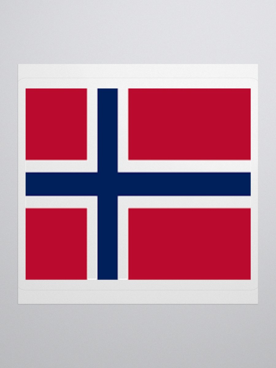 Exclusive Norwegian Flag Kiss-Cut Stickers - High-Quality Vinyl, Multiple Sizes product image (2)