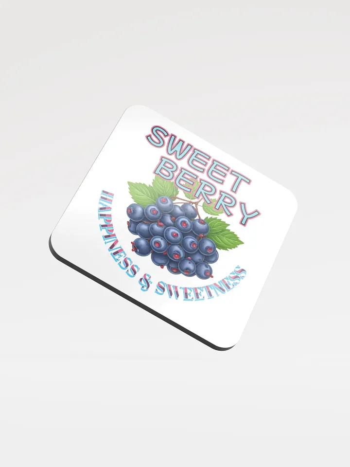 Sweet Berry Happiness And Sweetness Funky Glossed Cork Coaster product image (2)