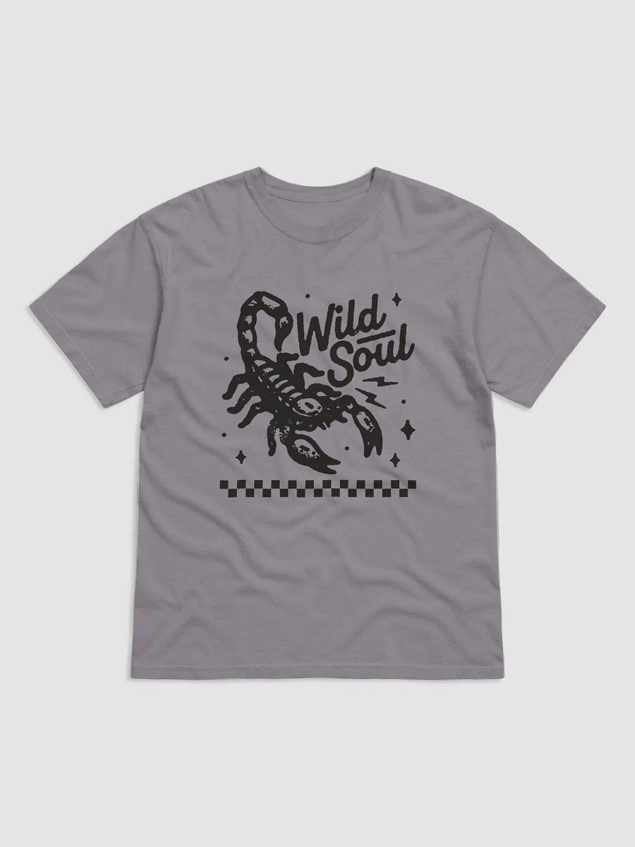 Wild Soul | Retro-Style Western Desert Hipster T-Shirt of a Scorpion on a Checkerboard Pattern product image (11)